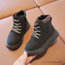 Boots Baby Autumn Winter Boots for Boys Soft Leather Waterproof Short Boots Baby Girls Soft Sole Ankle Boots Infant Walkers R230822