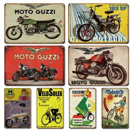 Motorcycles Metal Plaque Motorcycle Licence Tin Sign Plates Vintage Garage Poster Decorative Retro Car Brand Poster Signs Man Cave Home Wall Decor 30X20CM w01