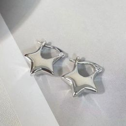 Stud Earrings Minimalist Star For Women Korean Trend Pentagram Shape Studs Metal Girls Lucky Ear Rings High-grade Luxury Jewellery