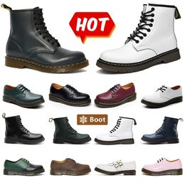 Plataforma de boots de grife Doc Martins Homens Mulheres botas de inverno Mantenha as botas de neve quente Top Shoes de tornozelo inferior Doc Martens Sports Sneakers Booties EU36-45