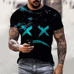 Men's T Shirts T-shirt Printed Short Sleeve European And American Spring/Summer Image Summer Round Neck Loose Fit