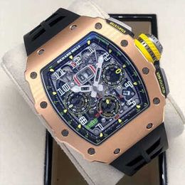 Swiss Made Wristwatches Richardmille Mechanical Automatic Watches Rm Rm 11-03rg Satin Matte Grade 5 Titanium Alloy Men HBU6