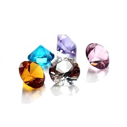 Decorative Objects Figurines All Colours 30mm40mm50mm 1 Piece Glass Crystal Diamonds For Wedding Paperweight Souvenir Xmas Tree Home Decoration 230822