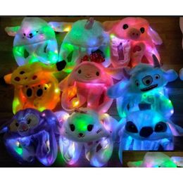 Party Hats Animal Hat Christmas Ball Pinch Ears Move Rabbit Bunny Net Red Funny Will The Airbag Led Light Cap Drop Delivery Home Gar Dhohm