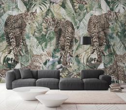 Wallpapers Custom Mural Wallpaper 3d European Retro Modern Minimalist Tropical Plant Animal 2023