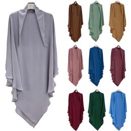 Ethnic Clothing Ramadan Muslim Crepe Long Hijab Khimar Jilbab Turban Women Prayer Garment Abaya Hijabs Scarf Wrap Islamic Dubai Saudi Niqab