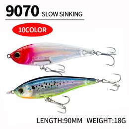 Baits Lures 90mm 18g 3D Inshore Twitch Bait Sinking Saltwater trout fishing Isca Artificial Pencil Pesca Wobblers Carpe Fish 9070 230821