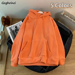 Women's Hoodies Sweatshirts 5 Colours Baggy Hoodie Harajuku Winter Allmatch Korean Style College Long Sleeve Trendy Streetwear Leisure Warm Simple 230822