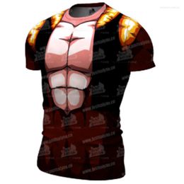 Men's T Shirts 2023 Summer Running Bodybuilding Fitness Sports T-shirt 3d Cartoon Muscle Print Short-sleeved Tight Sweatshirt