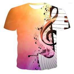 Men's T Shirts The Latest Spring And Summer Personality Cool DJ Music Pattern Series 3D Printing Fashion Sports T-Shirt