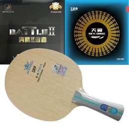 Table Tennis Raquets Pro Combo Racket 729 C5 Blade with Provincial BATTLE II 2 and SkyWing Rubber With Sponge 230821