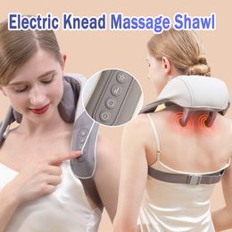 Massaging Neck Pillowws Electric Cervical Massage Shawl Shoulder Muscles Stimulator Compress Knead Massager Relax Body AntiFatigue Health Care 230821