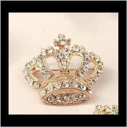 Decorative Garment Crystal For Women Wedding Bridal Shiny Rhinestone Crown Dress Pin Zdms5 Pins Brooches O6Dth299U
