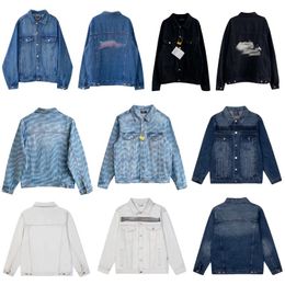 giacche firmate da uomo classico stile parigino giacca in denim ricamato cappotto sottile stampa lettera stilista casual soprabito da donna capispalla di alta qualità