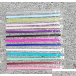 Drinking Straws Fda Certification Food Grade 24.5Cm Straight Reusable Colored Plastic Sts Eco-Friendly Pp Drink St Jqoy2 Drop Delive Otgoj