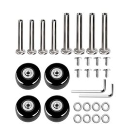 24Pcs/Set Silent Travel Luggage Wheels Casters Repair Replacement Axles - Suitcase royal enfield aftermarket parts (Dia40mm/50mm /60mm) - 230822