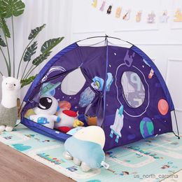 Toy Tents Foldable Folding Children Play House Castle Tent Portable Kids Space Planet Rocket Toys Tent Girls Boy Room Decoration R230830