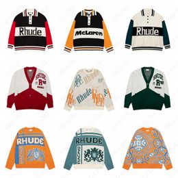 Rhude Knitted Sweater Wool Shorts Man Women Jumper Short Trousers Sports Casual Unisex Tracksuits Hooded Sweatshirts Sportswear Suits Jogger Pants