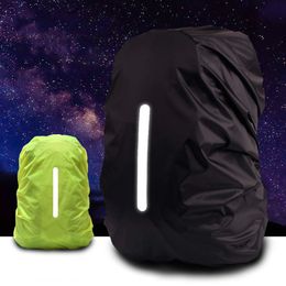 Backpacking Packs Reflective Waterproof Backpack Rain Cover Outdoor Sport Night Cycling Safety Light Raincover Case Bag Camping Hiking 2575L 230821