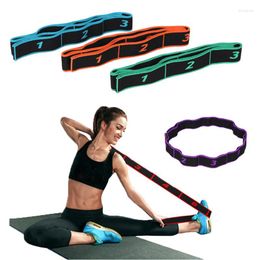 Resistance Bands 8 Segment Yoga Pull Strap Belt Latex Elastic Latin Dance Stretching Band Loop Pilates GYM Fitness Exercise