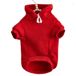 Dog Apparel Pet Clothing Hooded Sweatshirt Cotton Hoodies For Small Dogs Jacket INS Korea Winter Clothes Pup