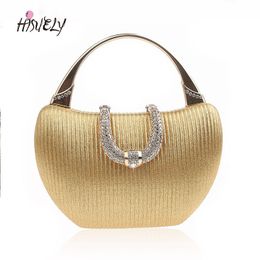 Evening Bags Vintage Bag Diamond Sequined Clutch Hand Bride Gold Wedding Purse Female Handbag WY214 230823