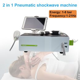 2 в 1 экстракорпоральной ударной терапии пневматической электромагнитной электромагнитной физиотерапевтической машины ESWT для сустава