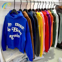 Men's Hoodies Sweatshirts Blue Green Brown CPFMXYZ Hoodie Men Women High Quality 3D Foam Ye Must Be Born Again Sweatshirts Print Tag J230823