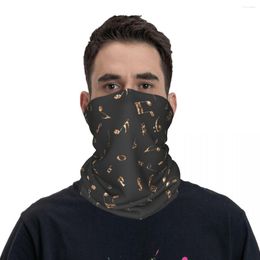 Scarves Cute Music Notes Bandana Neck Cover Printed Mask Scarf Warm Headwear Running For Men Women Adult Breathable