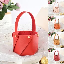 Gift Wrap 1pc Jewelry Storage Box Leather Candy Bag Hand Wedding Supplies Portable Cosmetics Package Boxes