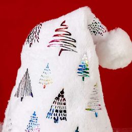 White Soft Plush Christmas Hat Party Snowflake Santa Hats White Xmas Decoration Hat New Year Decoration Holiday Party Supplies HKD2308024.