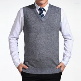 Men's Vests Men Knit Sweater Vest Korean Fashion Casual Solid Cashmere Wool Pullover Male Sleeveless Zaful