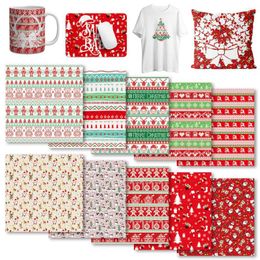 Window Stickers Lucky Goddness Christmas Infusible Transfer Ink Sheets 6/12 Pcs 12x12'' Colourful Sublimation Heat Press Machine Sheet