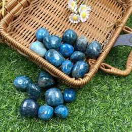 Decorative Figurines Wholesale Bulk Natural Crystal Tumbled Stone Blue Apatite Rolling Rock Energy Quartz For Healing 7 Chakra Meditation