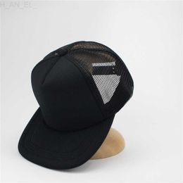 Black Plain Mesh Snapback Caps Hat Mens Baseball Cap Unisex Gorras Hip Hop Snapbacks Mesh Sun Hats L230823