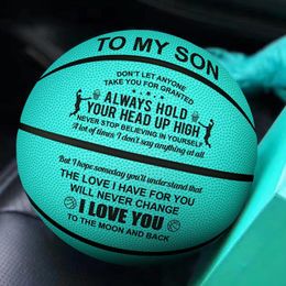 Balls BLUE Size 7 Engraved Basketball Gifts for Son to My from Dad Christmas Birthday IndoorOudoor Personlized 230822