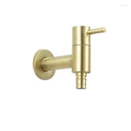 Bath Accessory Set Brushed Gold Washing Machine Mop Pool Faucet Copper Single Cold Quick Open Lengthened 4 Points Golden Nordic Light Luxury