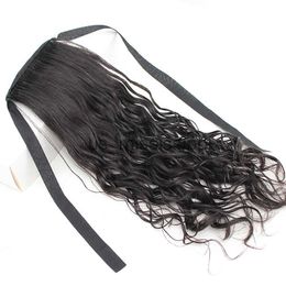 Synthetic Wigs Salonchat Afro Kinky Curly Hair Ponytail Drawstring Ponytail Hairpieces with Two Plastic Combs Clip In Remy Hair x0823