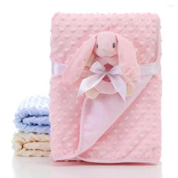 Blankets Cartoon Animal Baby Blanket Super Soft With Double Embossed Children's 75X100cm