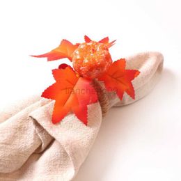 Other Festive Party Supplies Thanksgiving Simulation Pumpkin Napkin Ring Red Maple Leaf Napkin Buckle Happy Halloween Party Decor Trick Or Treat Supplies L0823