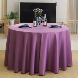 Table Cloth El Chinese And Western Restaurant Solid Color Square Round Household Tablecloth Thick Satin Double-sided