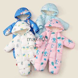 Down Coat New born Autumn Winter Overall For Children Infant Thicken Clothes Boy Hooded Baby costume little Girls clothing toddler Romper J230823