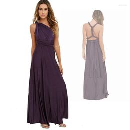 Casual Dresses 2023 Spring Chic Purple Sexy Deep V Bandage Slit Banquet Ceremonial Evening Party Maxi Long Dress Vestidos