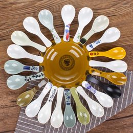 Bowls 1 Pc Colorful Melamine Spoon Hook Household Bowl With Tableware