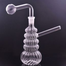 2pcs 14mm Female Glass Oil Burner Bong Pyrex Hand Smoking Pipes Hookah Ashcatcher Water Bongs for Smoking Tool with Downstem Oil Burner Pipe