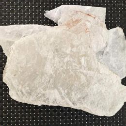 Decorative Figurines Natural White Rough Selenite Crystal Slab Transparent Gypsum Specimen