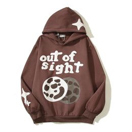 Men s Hoodies Sweatshirts Y2k Graffiti Letter Foam Broken Moon Streetwear Baggy Unisex Pullover Loose Casual Fleece Hooded Oversized 230822