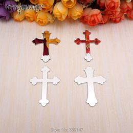 Wall Stickers 20 Pieces Mirror Cross Sticker Laser Cutting Acrylic Crosses Wedding Party Favours Home Decor 230822