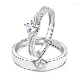 Cluster Rings 1Pcs Fashion Jewelry Light Luxury Elegant Wedding Decoration Ring Princess Knight Couple Premium Romantic