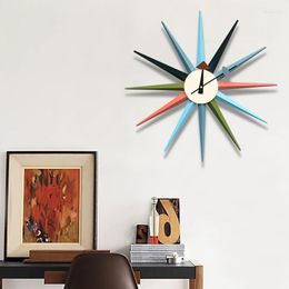 Wall Clocks Creative Sun Glow Beech Household Hanging Decoration Living Room Hang Watch Modern Simplicity Silent